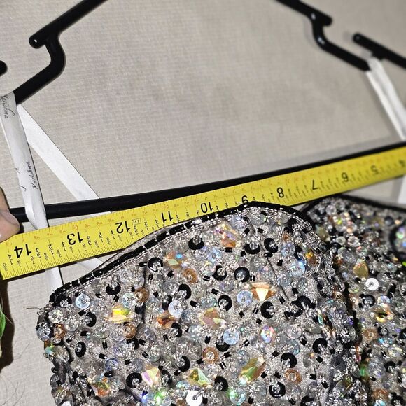 Karishma Glam Butterfly Formal Mini Dress Women's Size 6 Avant Garde Must Have - Picture 7 of 13